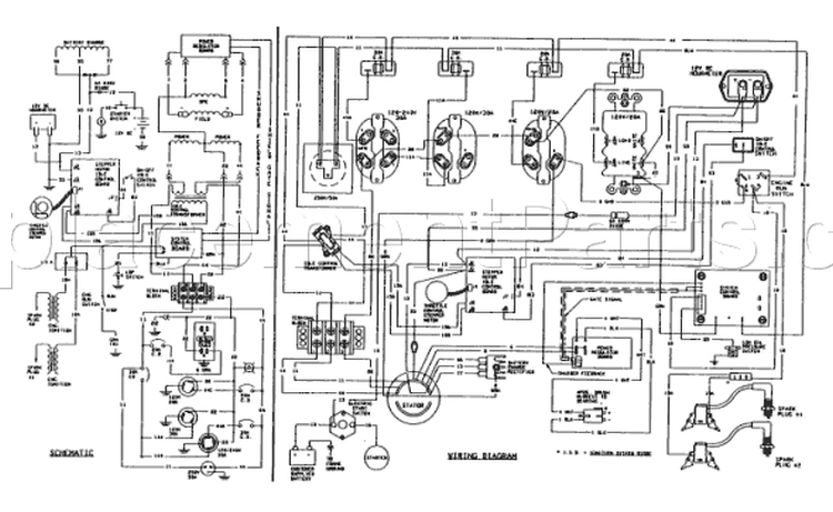 Page C Diagram and Parts List for 9862-1  Briggs and Stratton Generator